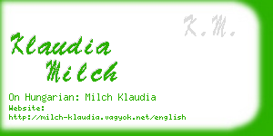 klaudia milch business card